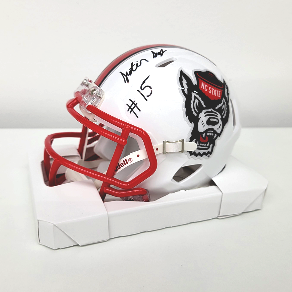 Signed Justin Joly (#15) Mini Helmet