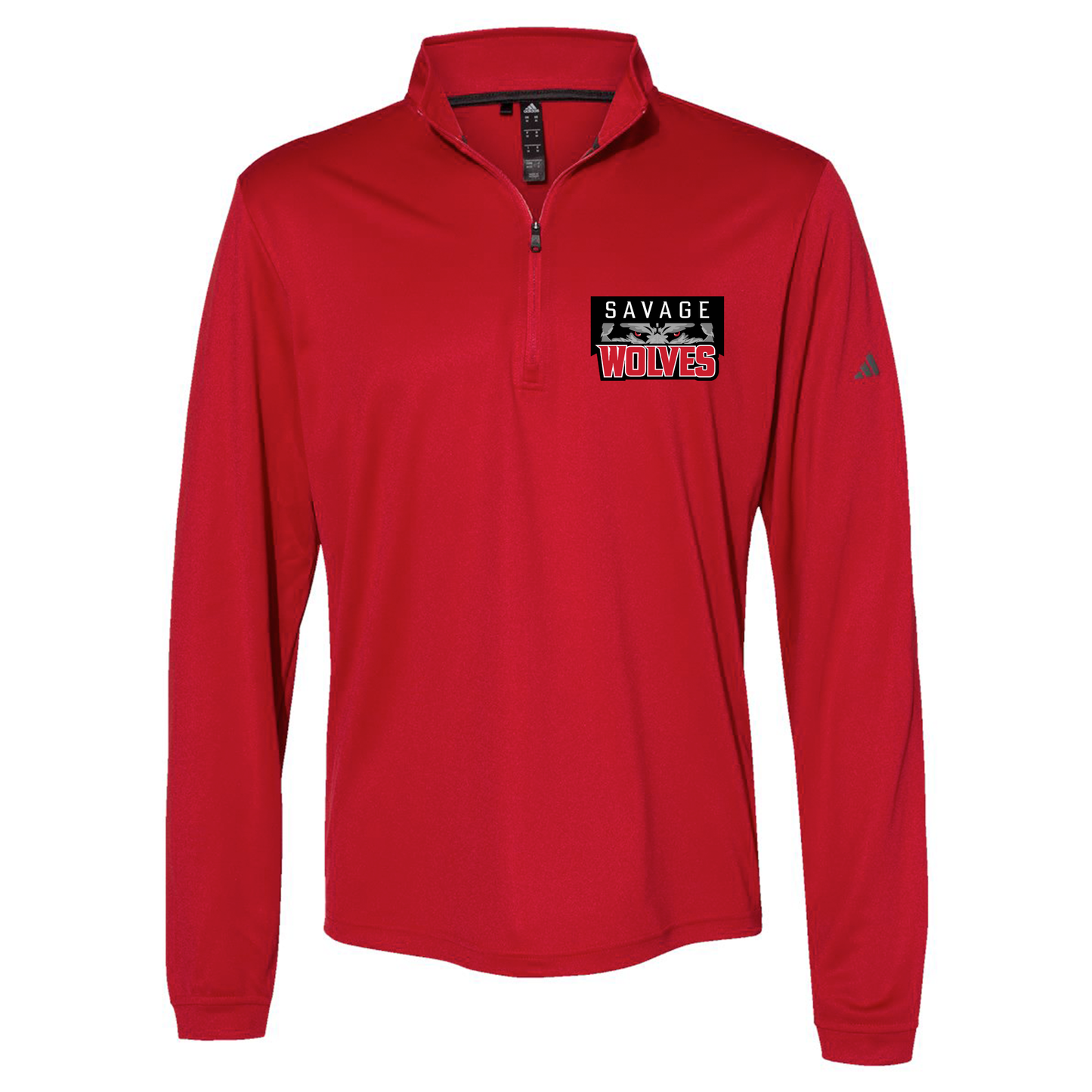 Savage Wolves adidas Quarter Zip (Red)