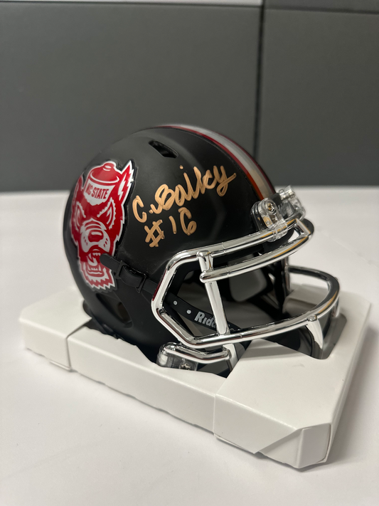 CJ Bailey Signed Mini Helmet