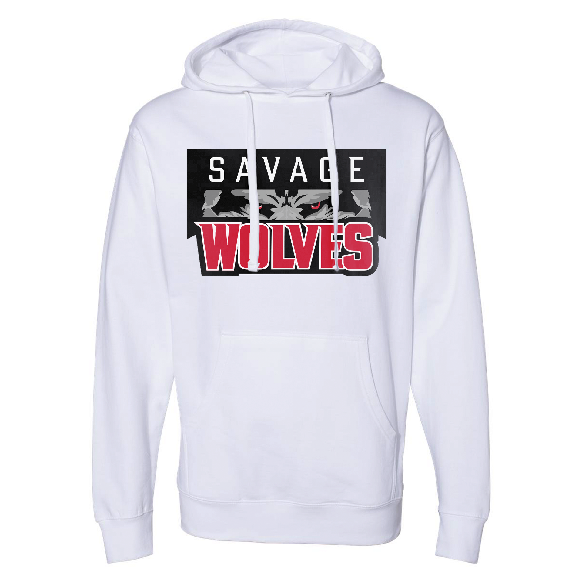 Savage Wolves Hoodie White